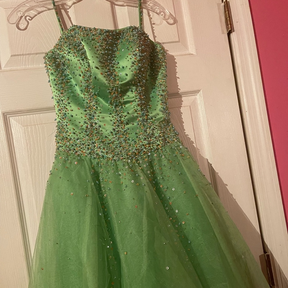 Short Green Prom Dress Size 4